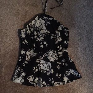 Lulus Black rose halter top